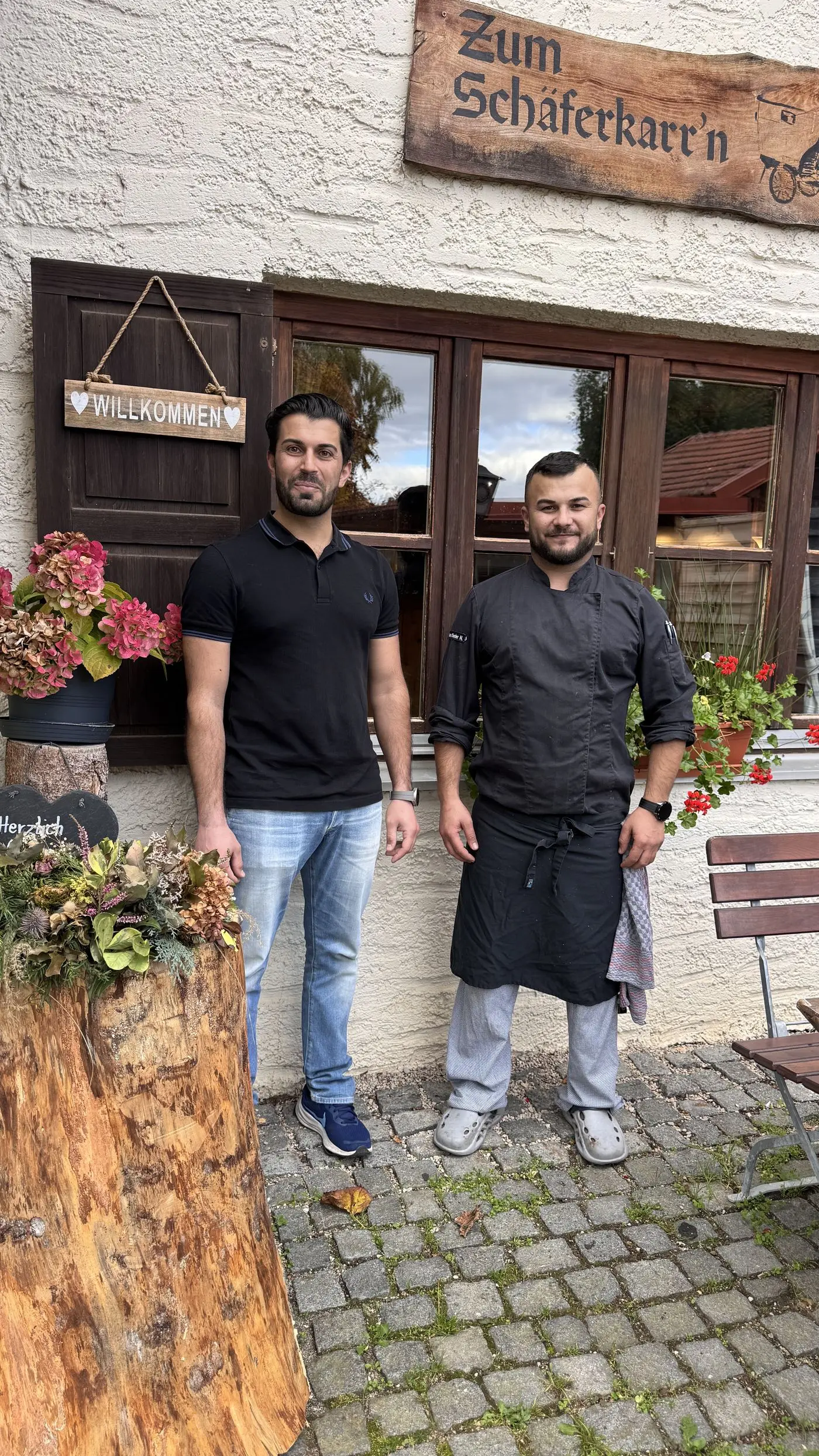 Die Terrasse der Gastronomie Zum Schäferkarr’n